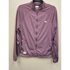 Tracksmith Mens M Session Jacket Wine Purple Heather Full Zip Running Training